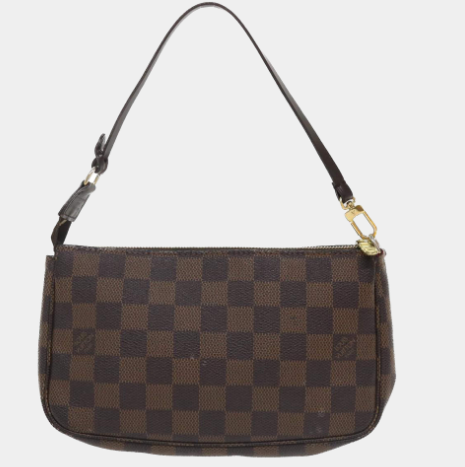 Louis Vuitton Brown Damier Ebene Canvas Pochette Accessories Clutch Bag