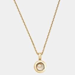 Vòng cổ Chopard Happy Diamonds Icon Mặt dây chuyền vàng hồng 18k