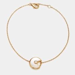 Cartier Amulette de Cartier Mother of Pearl Diamond Vòng tay mẫu XS vàng hồng 18k