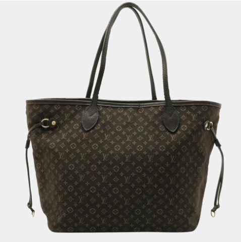 LOUIS VUITTON Túi tote Louis Vuitton Monogram màu nâu Idylle Canvas Neverfull MM