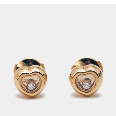 Chopard Happy Diamond Icon 18k Yellow Gold học sinh Earrings